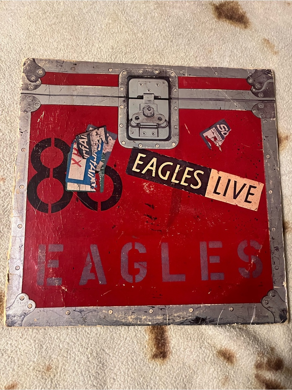Eagles Live Tour Road Case Art Panel - Red